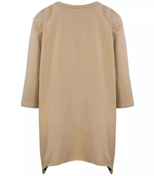 Oversize sweatshirt blouse with asymmetric bottom