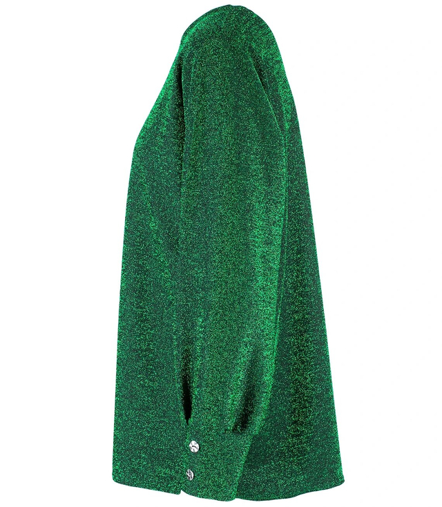 Elegant blouse with glitter, Glitter Plus Size MIRIAM