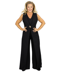 Elegant evening suit wide legs