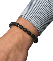 Men's bracelet with natural stones