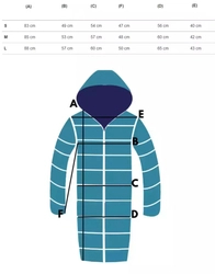 Warm thick quilted jacket with a hood winter