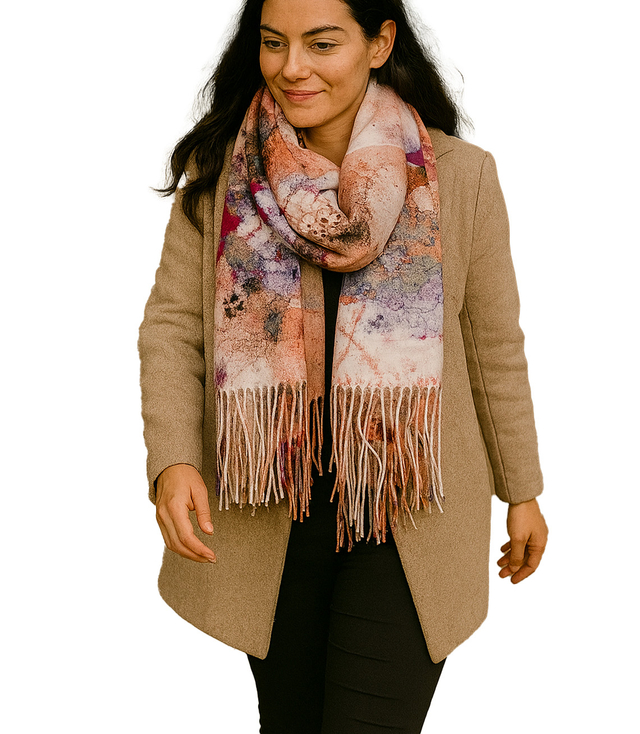 Women's scarf fashionable pattern with tassels