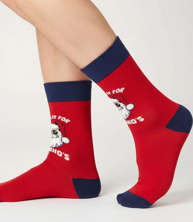 Men's Christmas socks - winter, warm, Christmas patterns