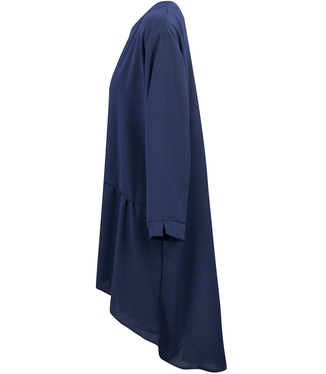 Oversize tunic shirt longer at the back