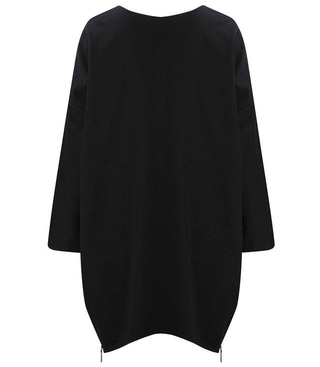 Tunic sweatshirt dress with sequins