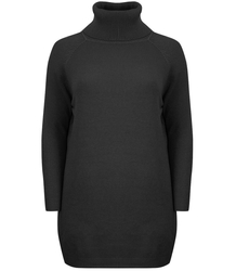 Luźna Sukienka dzianinowa Golf WEŁNA +SIZE