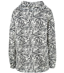 Welurowa luźna bluza animal print komin JOLA