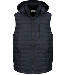 Short sleeveless smooth men's quilted vest