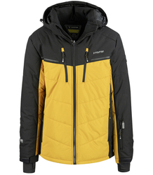Men's quilted jacket with hood winter two-tone jacket