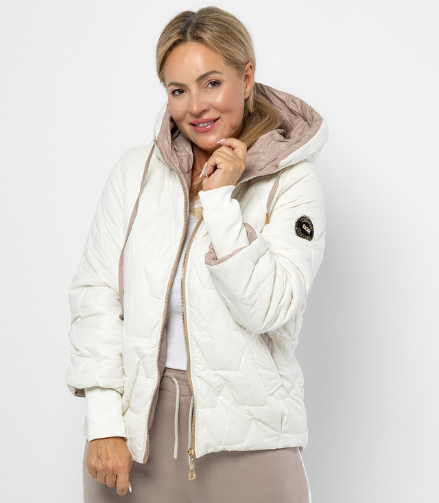 Quilted autumn winter jacket with hood MILANO