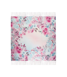 Women's scarf with floral pattern 100x100
