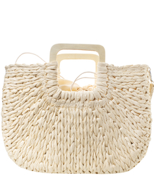 Basket summer bag bag rigid braided square handles