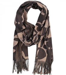 Warm stylish scarf abstract pattern soft smooth 180x70 cm