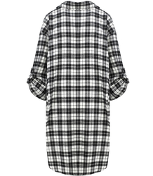 Checkered Flannel Shirt Dress Shirt