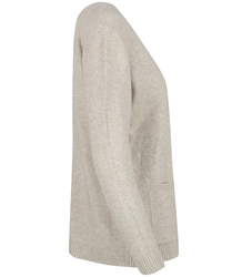 MARABELA classic short sweater cardigan with gold zipper closure