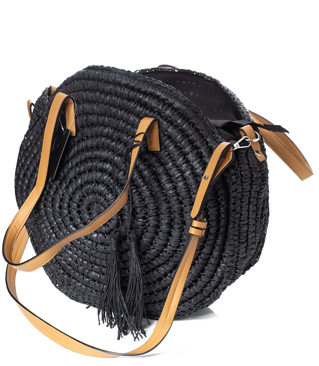 Round etnia bag shoulder shopper bag with strap