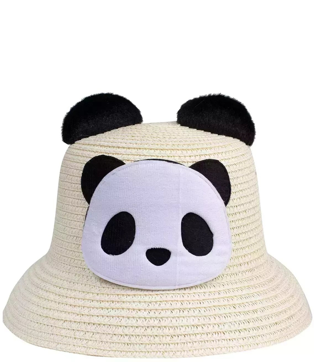 Set of braided panda ears hat + handbag