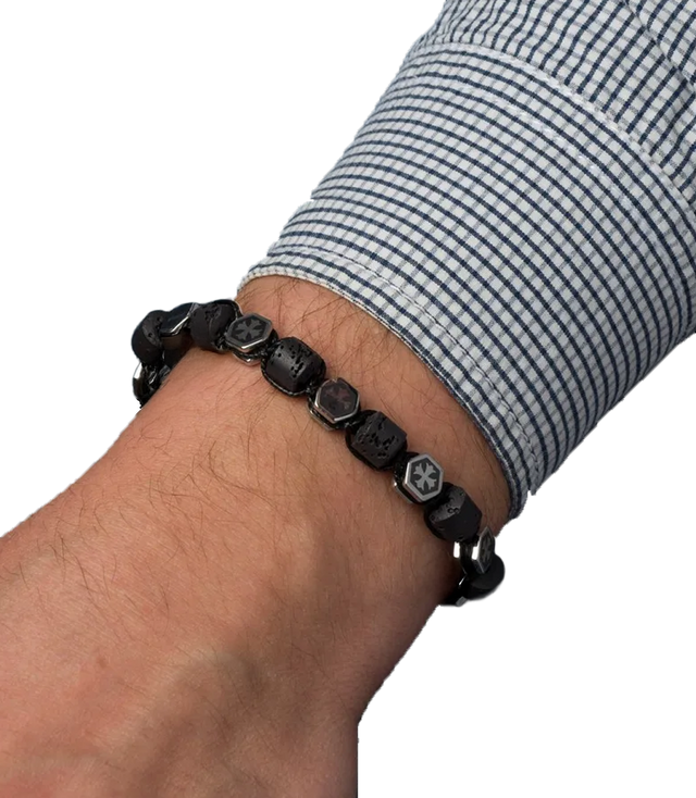 Men's bracelet with natural stones