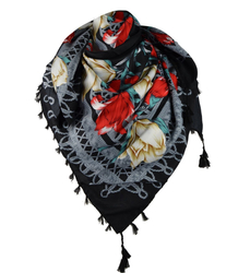 Piękna barwna chusta w kwiaty FOLK style
