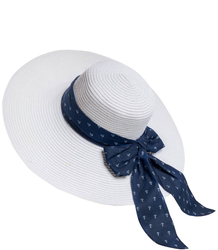 Elegant women's straw hat with hooks