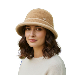 Women's hat cloche patch flower