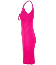 Fitted elastic midi fashionable dress