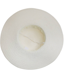 Elegant women's straw hat with hooks