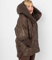 Winter jacket with decorative welts oversize DIAMOND