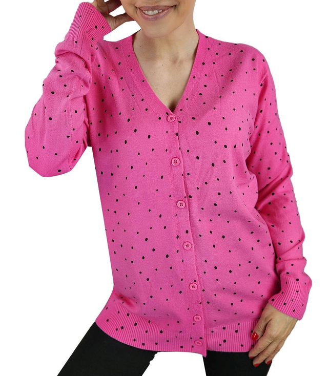 Classic dotted cardigan sweater NELA