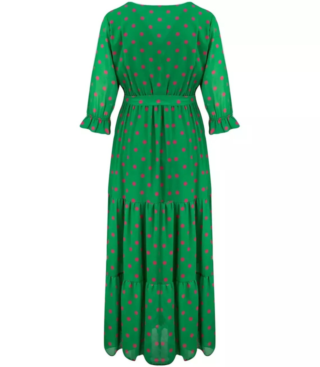 Long airy polka dot MAXI dress