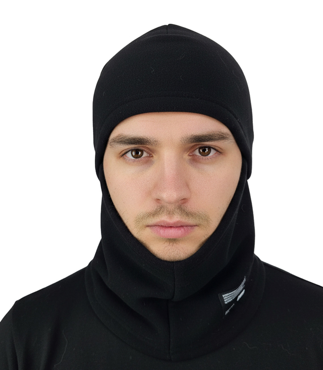 Thermal fleece mantel - black, neck and head warmer
