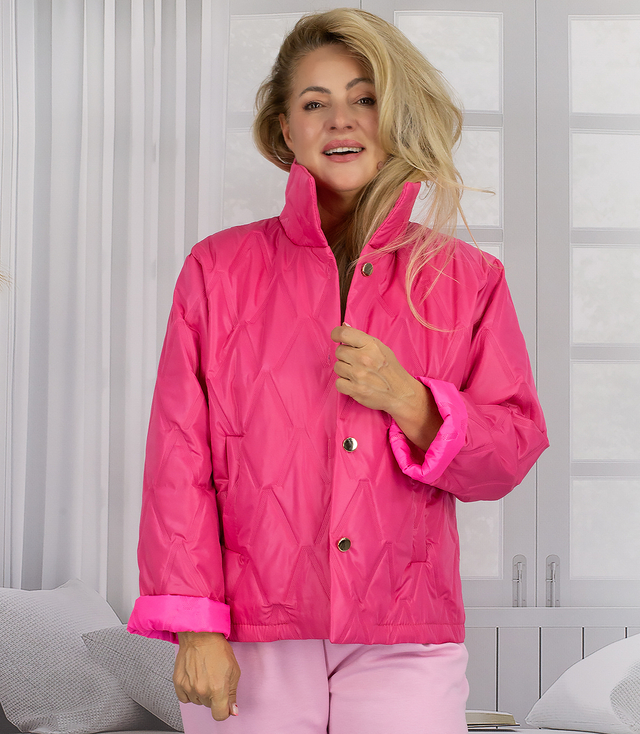 Kurtka pikowana WIOSENNA z kołnierzem stylowe kolory