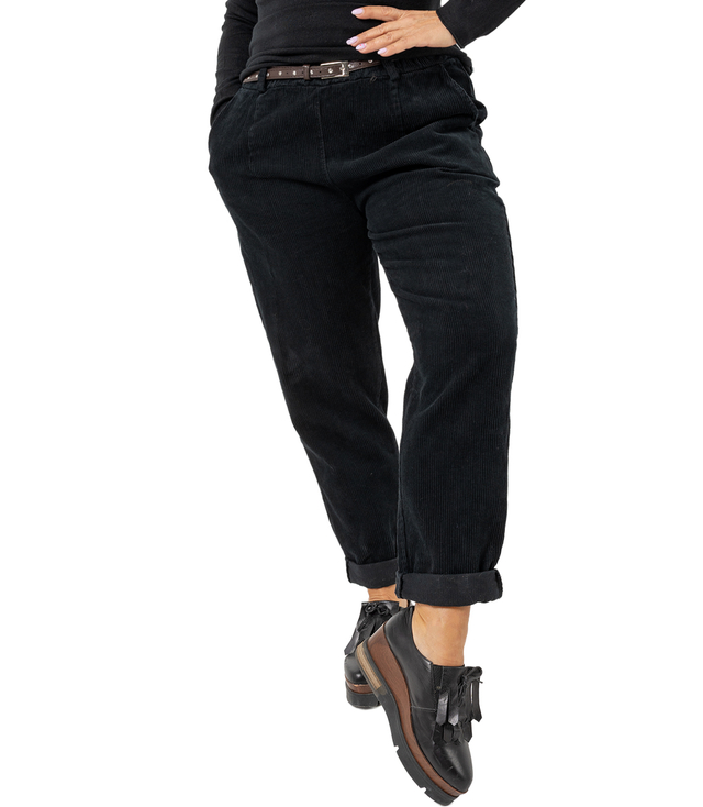 Corduroy chinos pants with belt WERA