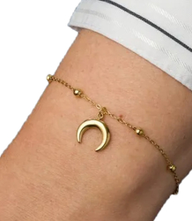 Elegant gold women's steel bracelet