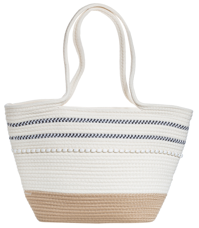 Mega large summer beach bag braided cotton