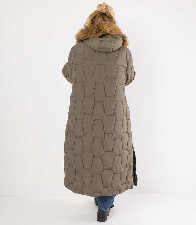 Długa kurtka pikowany płaszcz zimowy URBAN LONG PUFF PLUS SIZE