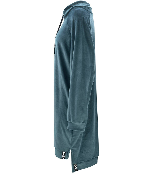 Sukienka Welurowa bluza dresowa z napisami