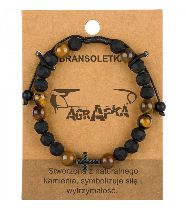 Men's bracelet with natural stones