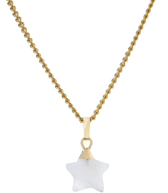 MOONSTONE star pendant necklace