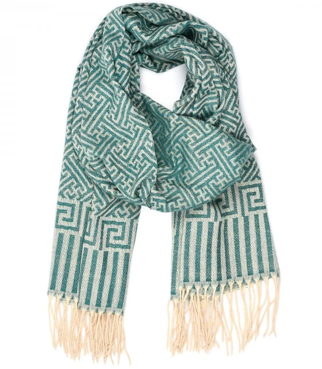 Warm Aztec pattern scarf elegant stylish 190x65 cm