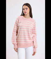 Warm women's fashionable striped sweater ANNA