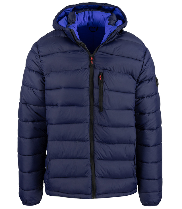 Men's winter quilted jacket with hood 