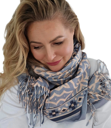 Shawl Scarf Stylish warm abstract pattern soft smooth 180x70 cm