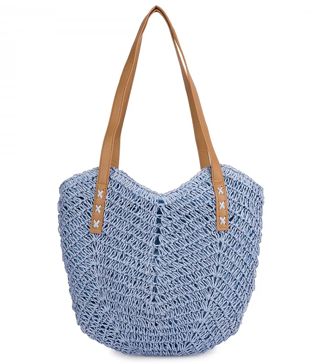 Women's beach bag boho openwork for summer basket shopper