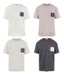 Men's short-sleeved t-shirt with print on the front and back