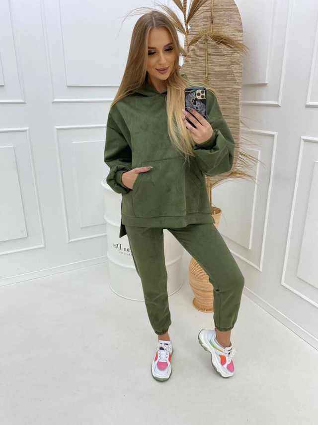 BASIC suede tracksuit 2-piece set