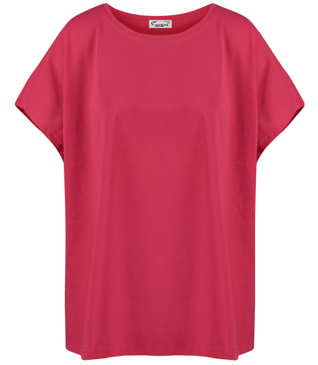 Blouse t-shirt with round neckline oversize Emma