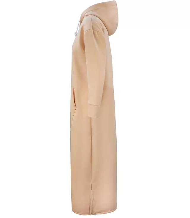 Ciepła bluza damska dresowa Oversize Sukienka Bawełniana Kaptur