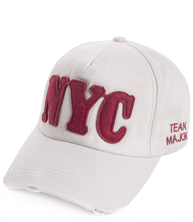 Baseball cap visor DESTROYED NEW YORK