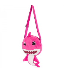 Children's plush shark-shaped handbag Adjustable strap